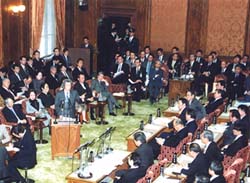予算委員会における総理大臣の警護