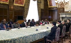 ケネス・マレンデ・ケニア共和国国民議会議長一行の参議院訪問（平成24年10月31日）の写真　クリックすると拡大写真がご覧いただけます