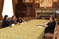 ソドブジャムツ・フレルバータル駐日モンゴル国特命全権大使の参議院訪問（平成28年2月3日）の写真　クリックすると拡大写真がご覧いただけます