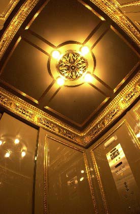 Inside of the elevator