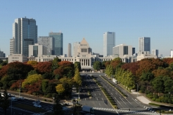 平成２３年（２０１１年）１１月の議事堂遠景