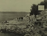 山口県黒髪島花崗石採収作業場　大正10年(1921年)12月