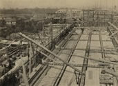 貴族院側屋上配筋工事　昭和４年(1929年)５月