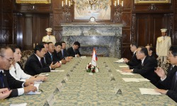 ノロブ・アルタンホヤグ・モンゴル国首相一行の参議院訪問（平成25年9月13日）の写真　クリックすると拡大写真がご覧いただけます