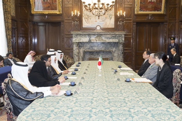 アッバース・ビン・アフマド・ハーディー・サウジアラビア王国諮問評議会サウジ・日本友好議員連盟会長一行の参議院訪問（平成31年4月23日）の写真　クリックすると元ファイルに戻ります