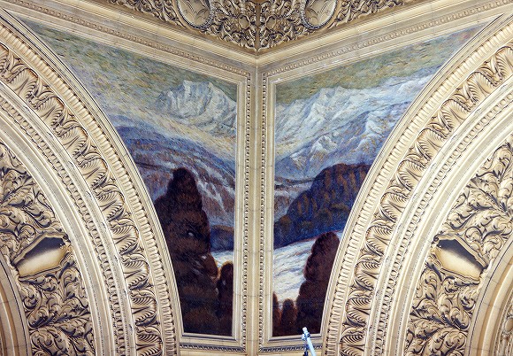 国会議事堂案内 写真集 中央広間の壁画 冬 参議院