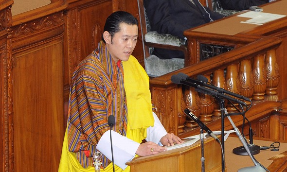 ブータン王国国王王妃両陛下歓迎会（平成23年11月17日）の写真その１　クリックすると拡大写真がご覧いただけます