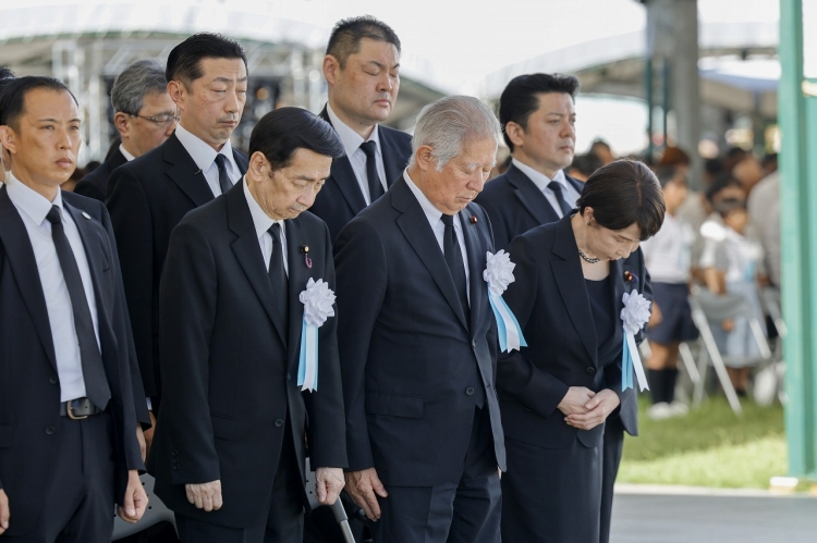 広島市原爆死没者慰霊式並びに平和祈念式に参議院議長が参列（令和8年8月6日）の写真
