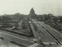 昭和４０年頃の議事堂遠景（１９６５年）