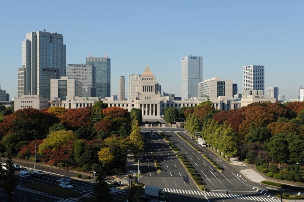 平成２３年（２０１１年）１１月の議事堂遠景