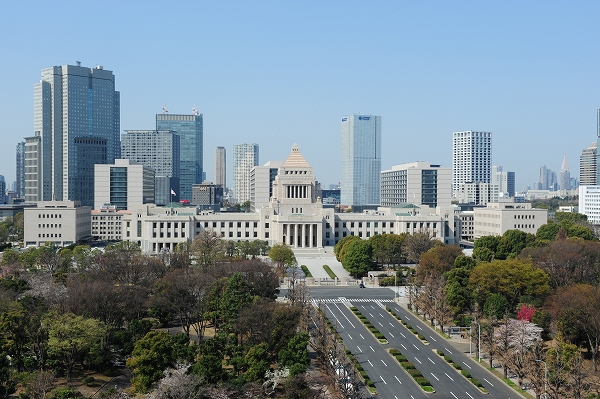 平成３１年３月の議事堂遠景（２０１９年）