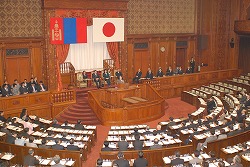 モンゴル大統領夫妻歓迎会(平成19年2月27日)の写真その1 クリックすると拡大写真がご覧いただけます