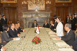 温家宝中国首相歓迎会(平成19年4月12日)の写真その2 クリックすると拡大写真がご覧いただけます