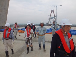 ニャッタン橋(日越友好橋)視察(ハノイ)(平成25年3月8日~13日)の写真 クリックすると拡大写真がご覧いただけます